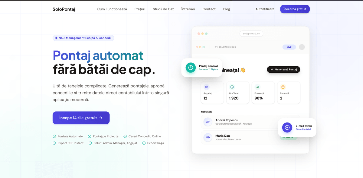 How We Built an Automated Time Tracking SaaS for Romanian SMEs